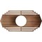 Ekena Millwork Chrysler Wood Fretwork Pierced Ceiling Medallion, Walnut, 26"W x 13"H x 6 7/8"ID x 1/4"T CMWP26X13X0250CSWA - alternate 2